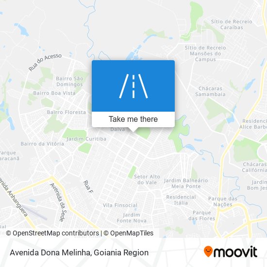 Mapa Avenida Dona Melinha