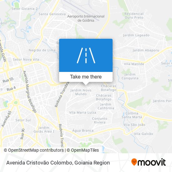 Mapa Avenida Cristovão Colombo