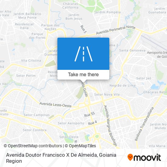 Mapa Avenida Doutor Francisco X De Almeida