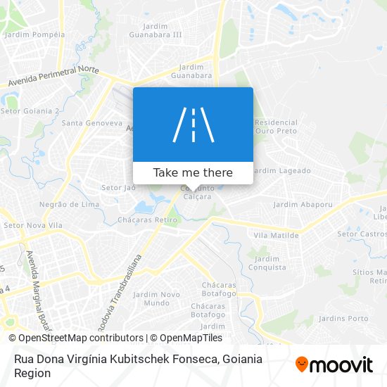 Mapa Rua Dona Virgínia Kubitschek Fonseca