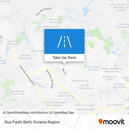 Mapa Rua Paulo Betti