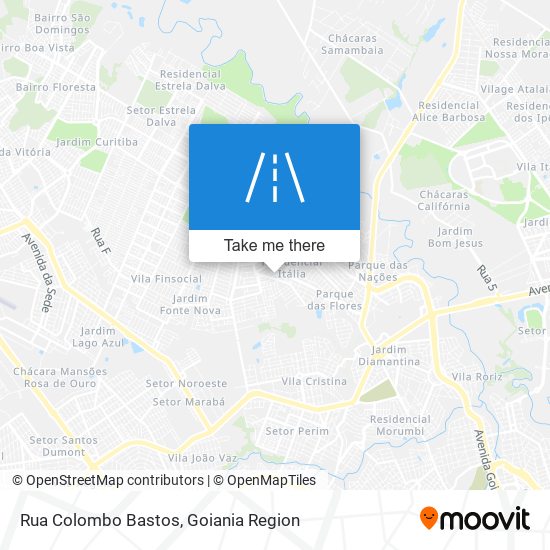 Mapa Rua Colombo Bastos