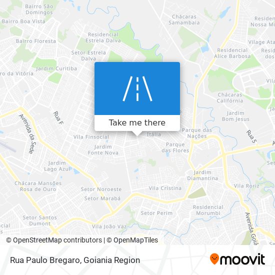 Mapa Rua Paulo Bregaro