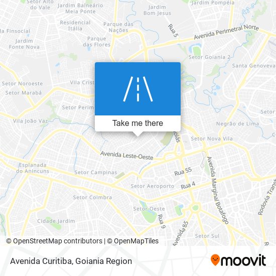 Mapa Avenida Curitiba
