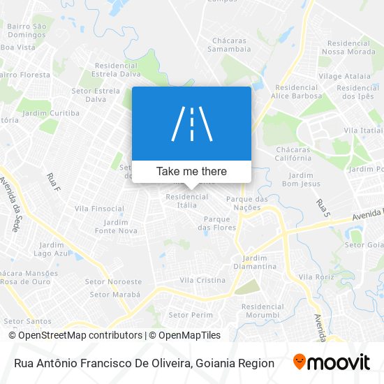 Rua Antônio Francisco De Oliveira map