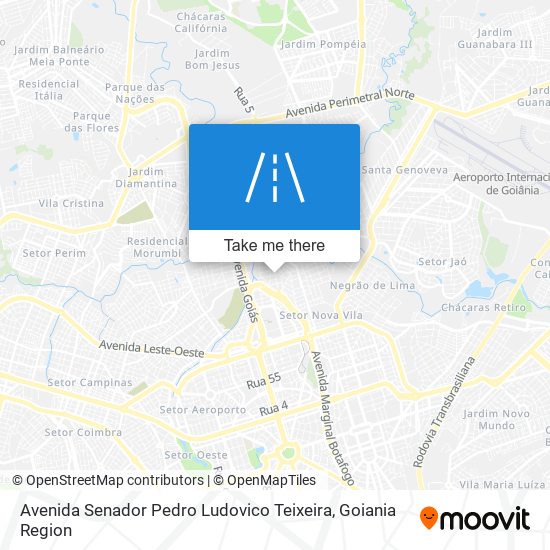 Mapa Avenida Senador Pedro Ludovico Teixeira