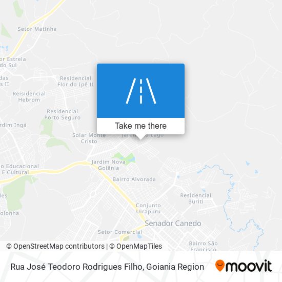 Mapa Rua José Teodoro Rodrigues Filho