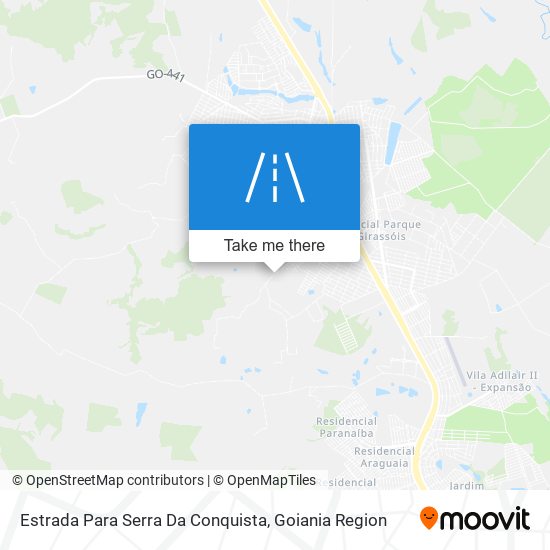 Estrada Para Serra Da Conquista map