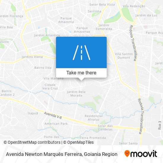Mapa Avenida Newton Marquês Ferreira