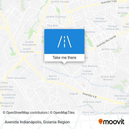 Avenida Indianápolis map