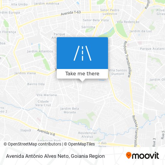 Mapa Avenida Antônio Alves Neto