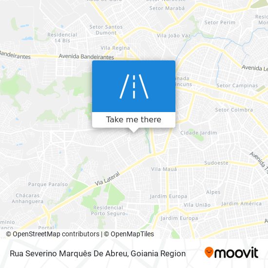Mapa Rua Severino Marquês De Abreu