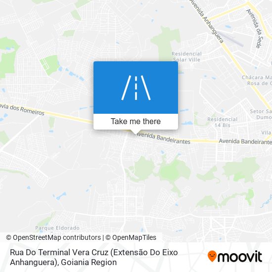 Rua Do Terminal Vera Cruz (Extensão Do Eixo Anhanguera) map