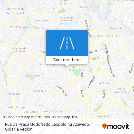 Mapa Rua Da Praça Godofredo Leopolding Azevedo