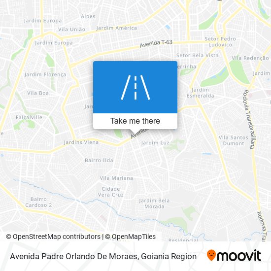 Mapa Avenida Padre Orlando De Moraes