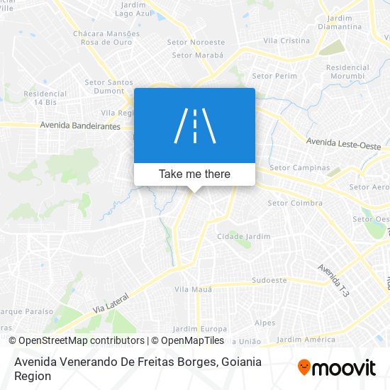 Mapa Avenida Venerando De Freitas Borges