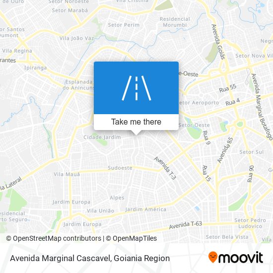 Mapa Avenida Marginal Cascavel