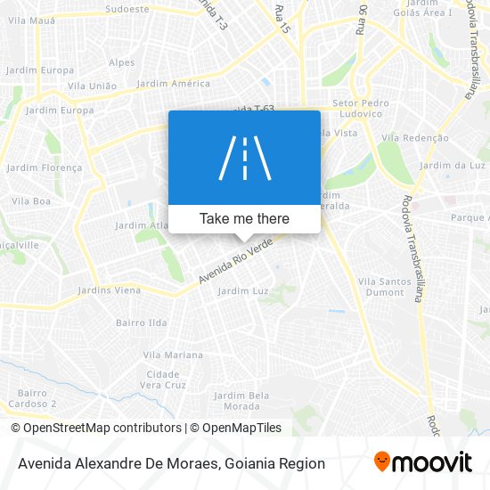 Mapa Avenida Alexandre De Moraes