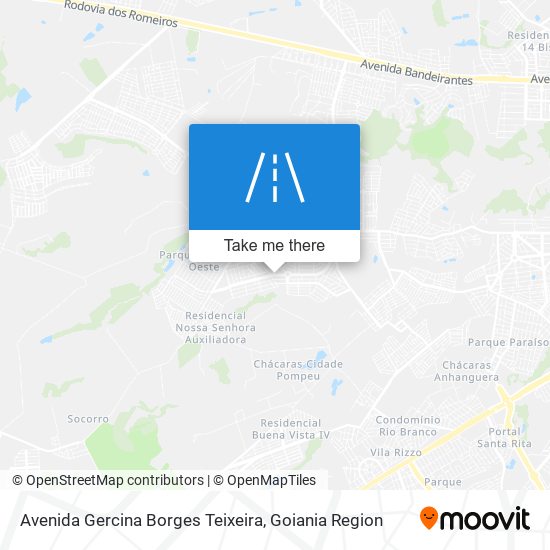 Mapa Avenida Gercina Borges Teixeira