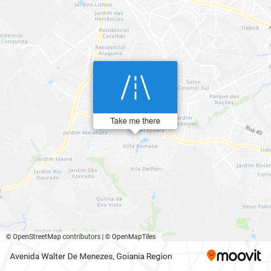 Mapa Avenida Walter De Menezes