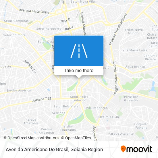 Avenida Americano Do Brasil map