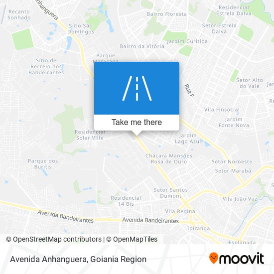 Mapa Avenida Anhanguera