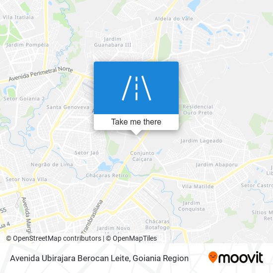 Mapa Avenida Ubirajara Berocan Leite