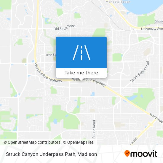 Struck Canyon Underpass Path map