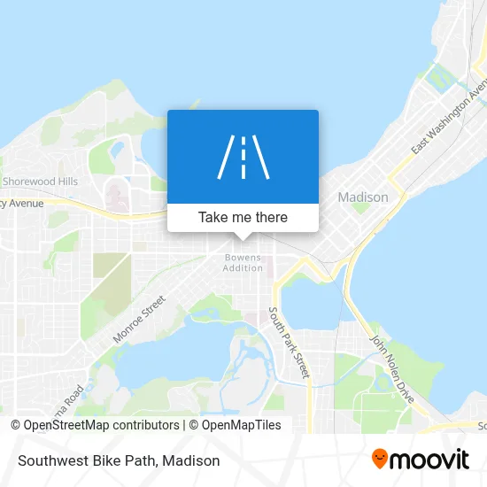 Southwest Bike Path map