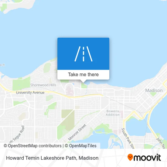 Howard Temin Lakeshore Path map