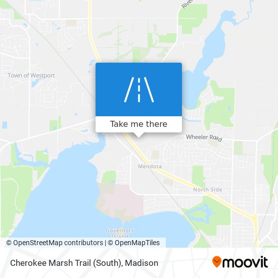 Cherokee Marsh Trail (South) map