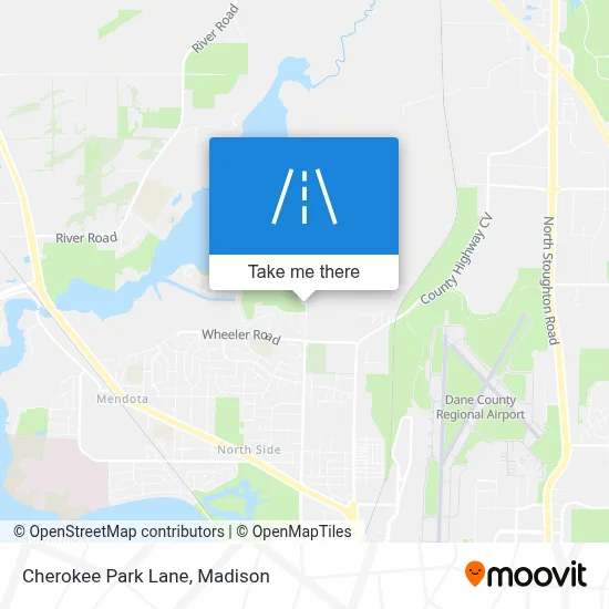 Cherokee Park Lane map