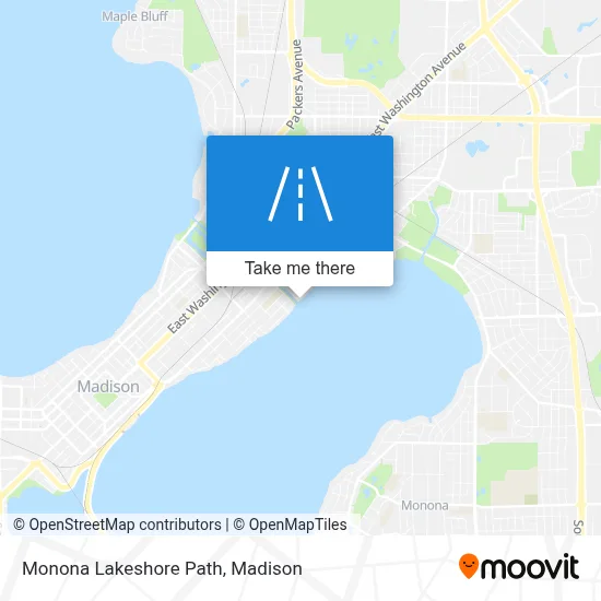 Monona Lakeshore Path map