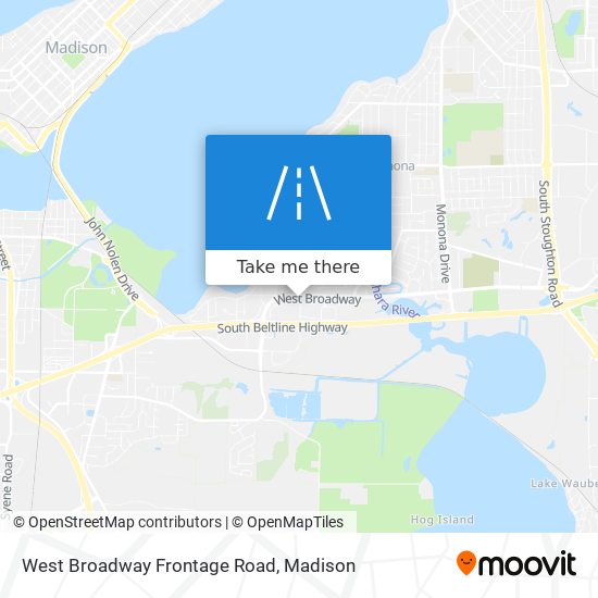 West Broadway Frontage Road map