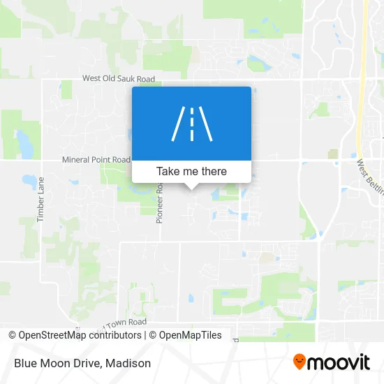 Blue Moon Drive map