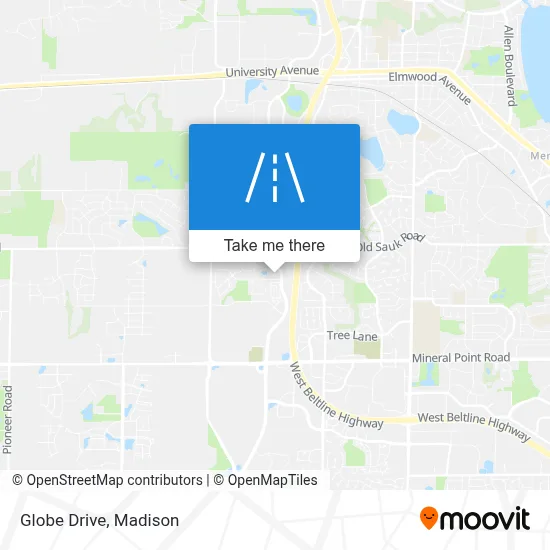 Globe Drive map