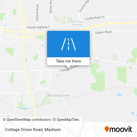 Cottage Grove Road map
