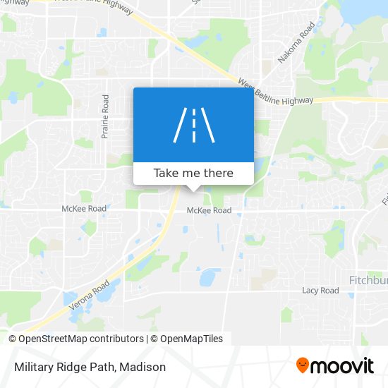 Military Ridge Path map