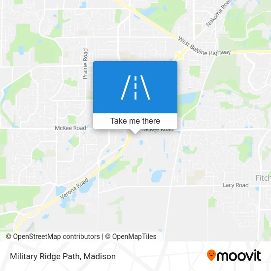 Military Ridge Path map