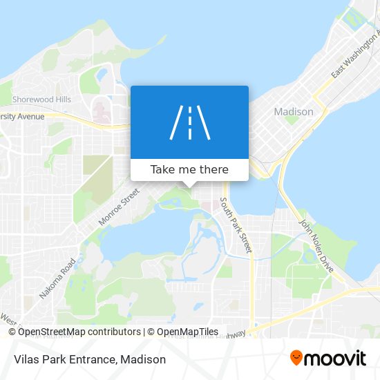 Vilas Park Entrance map