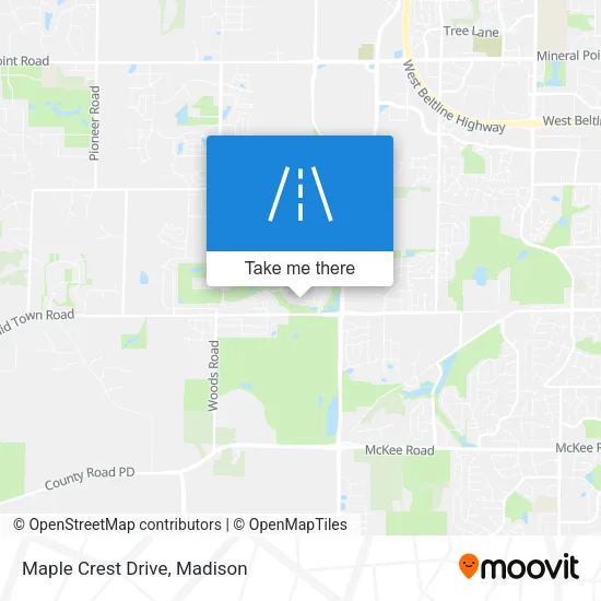 Maple Crest Drive map