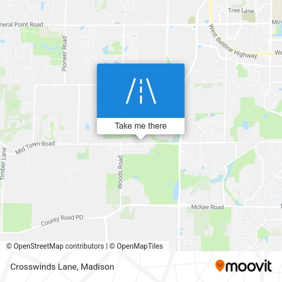 Mapa de Crosswinds Lane