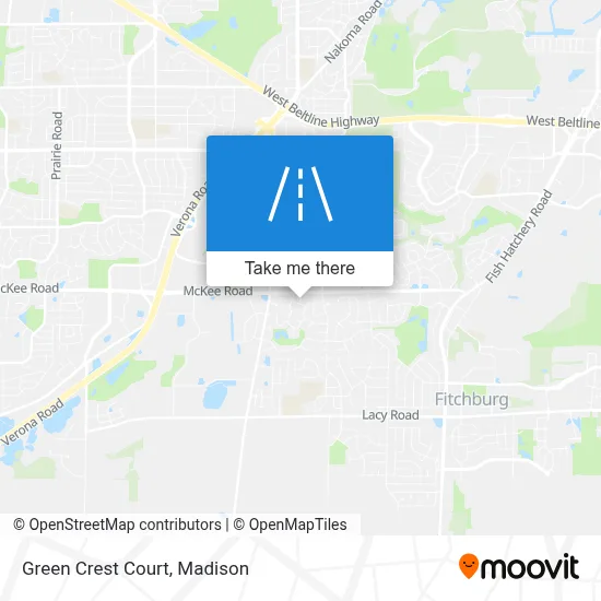 Green Crest Court map