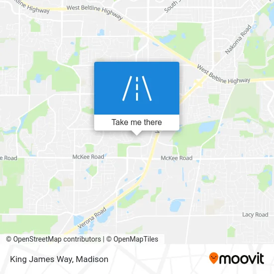 King James Way map