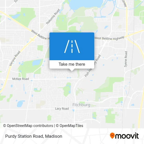 Purdy Station Road map
