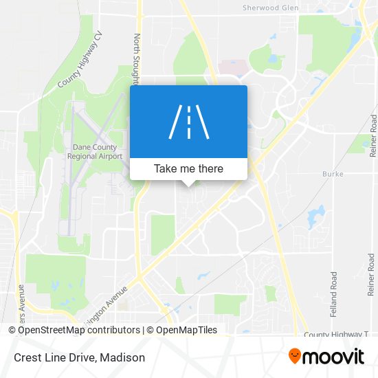 Crest Line Drive map