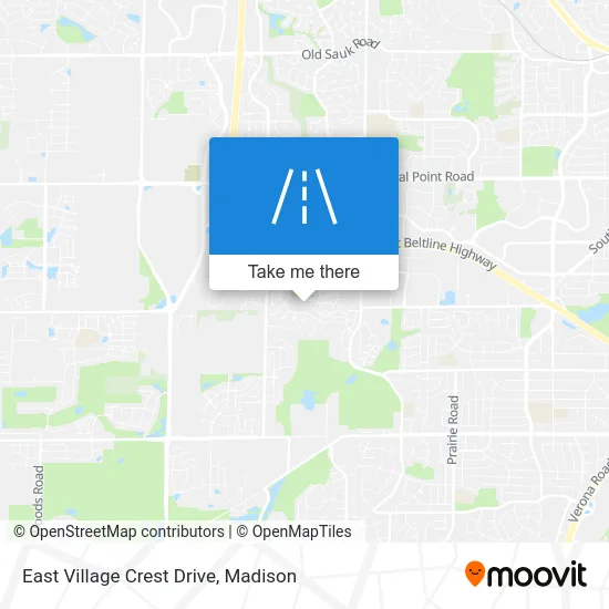 East Village Crest Drive map
