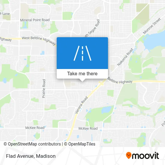 Flad Avenue map