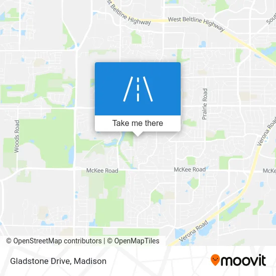 Gladstone Drive map