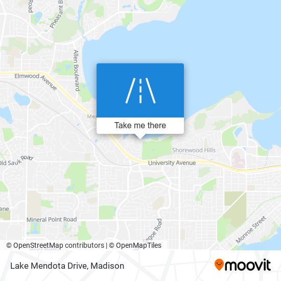 Lake Mendota Drive map